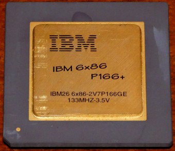 IBM 6x86 P166+ 133MHz CPU IBM26 6x86-2V7P166GE 3.5V Goldcap Cyrix USA 1995